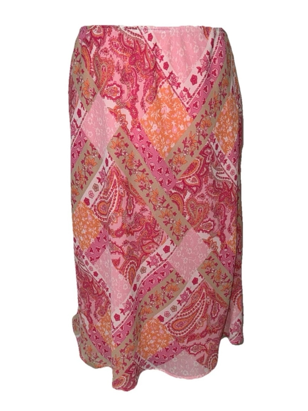 NYCC Vintage Y2K Paisley Skirt Pink Multicolor Size Large